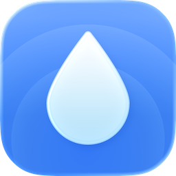 Wotter iOS app icon, a white droplet on a blue background.
